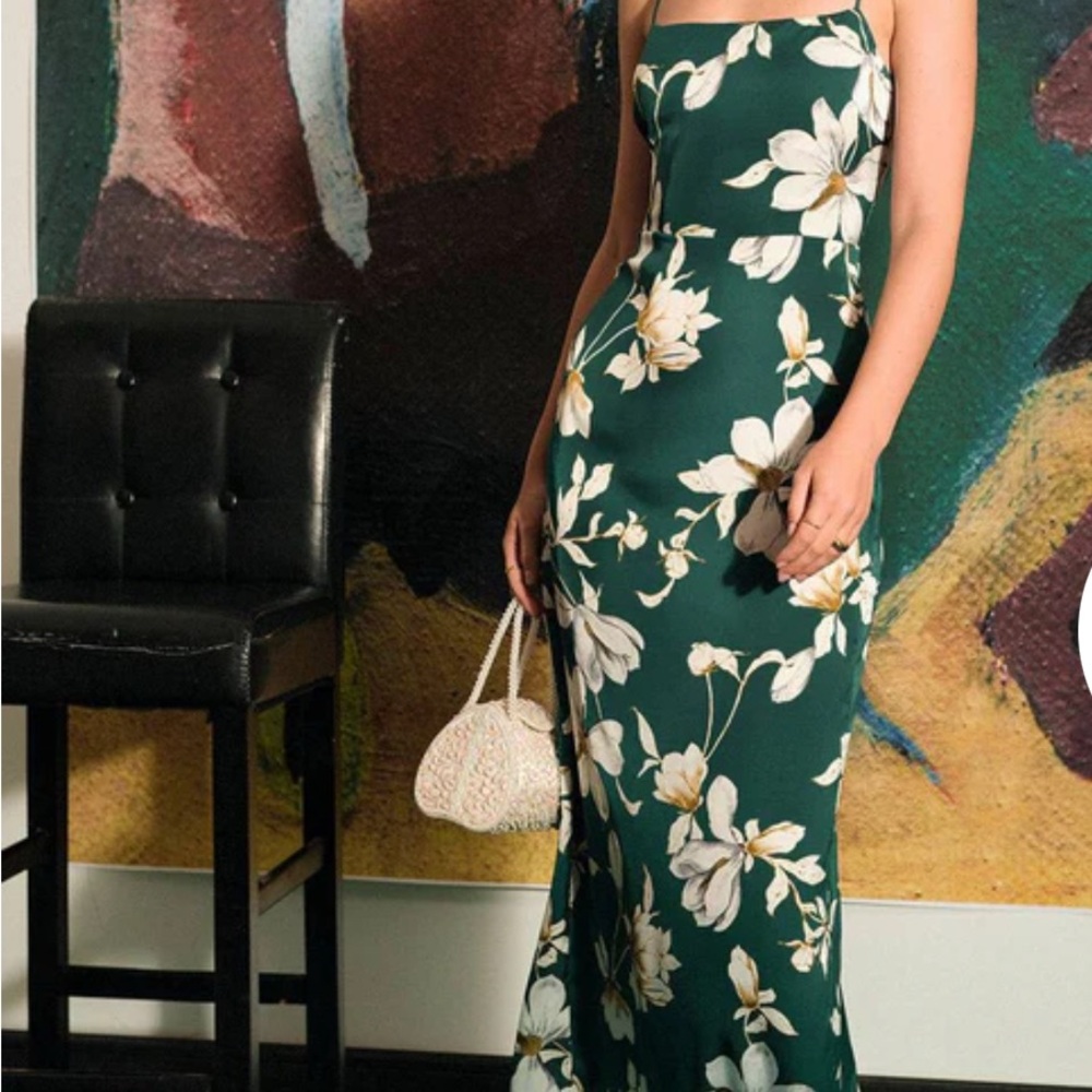 RIHOAS Green Strapless Sundress